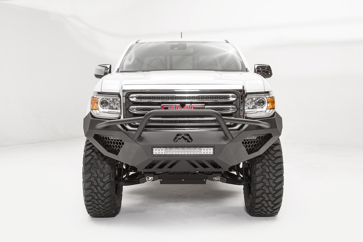 Fab Fours GC15-D3452-1 Vengeance Front Bumper; 2 Stage Black Powder Coated; Pre-Runner Guard; Fab Fours GC15-D3452-1