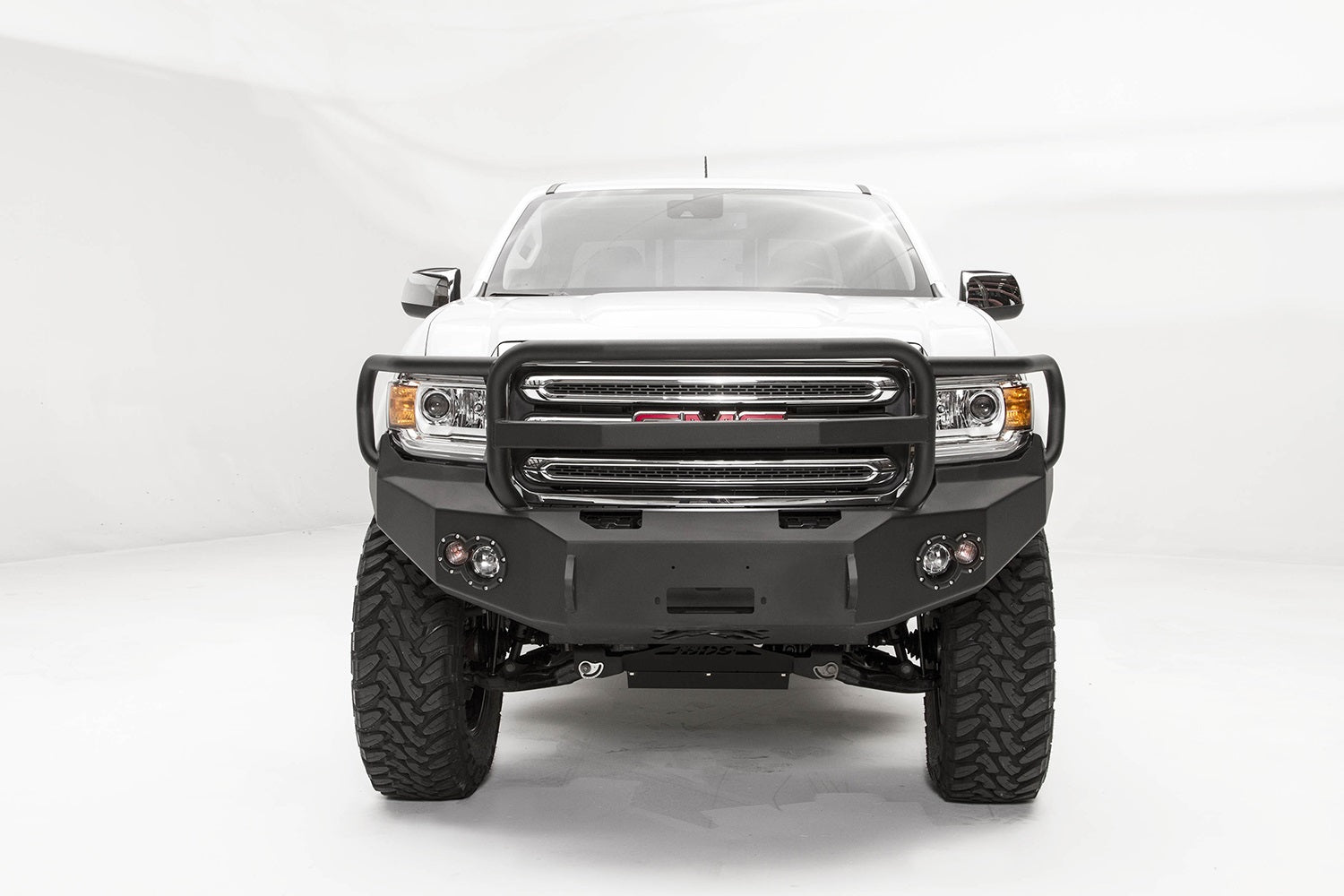 Fab Fours GC15-H3450-B Premium Winch Front Bumper; Uncoated/Paintable; w/Full Guard; [AWSL]; Fab Fours GC15-H3450-B