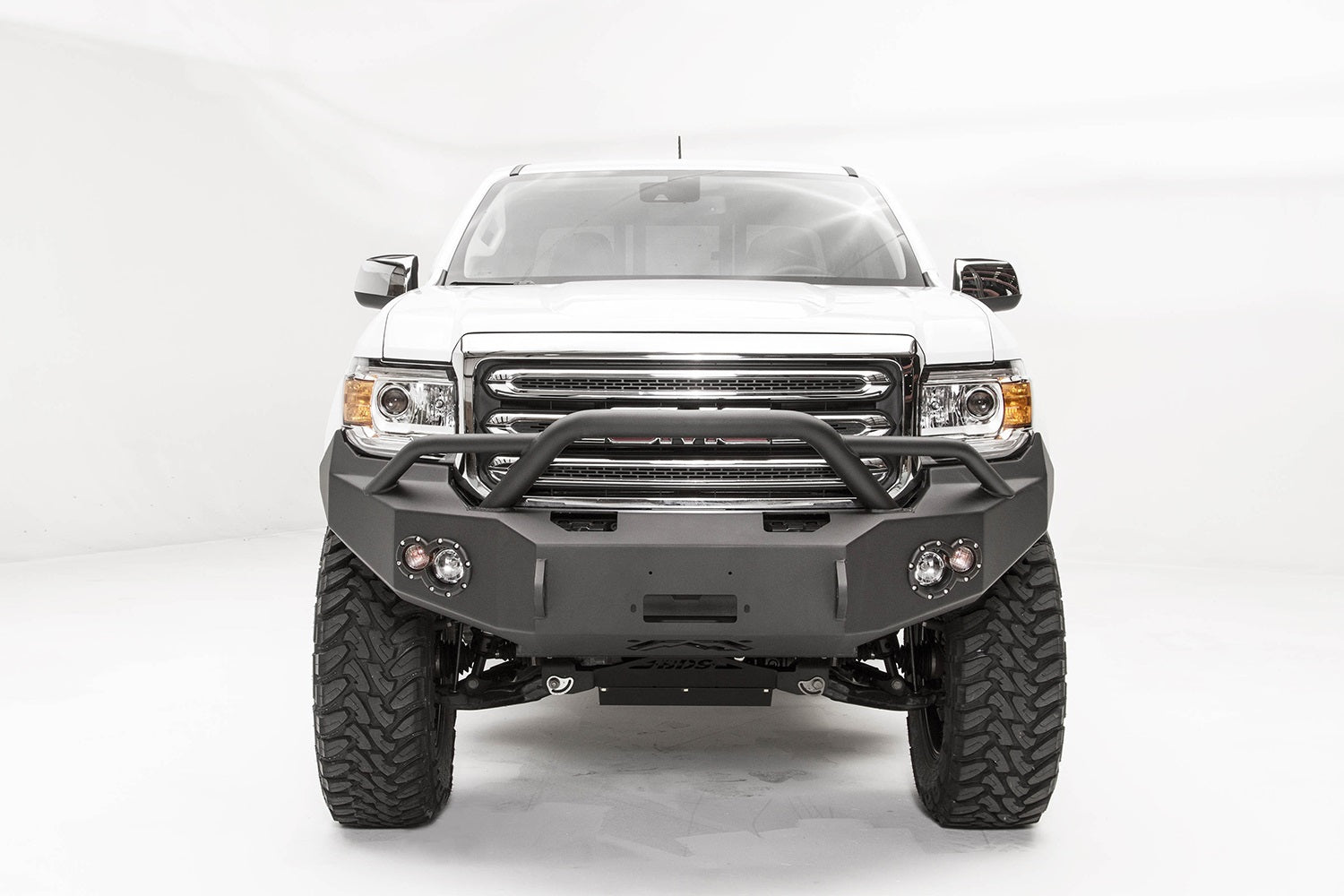 Fab Fours GC15-H3452-B Premium Winch Front Bumper; Uncoated/Paintable; w/Pre-Runner Guard; [AWSL]; Fab Fours GC15-H3452-B