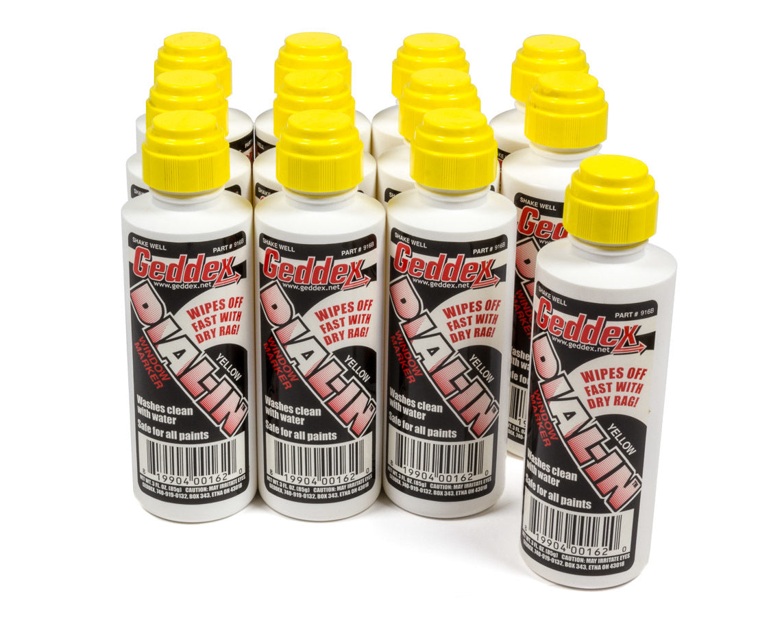 Geddex 916B12 Dial-In Window Marker Yellow Case 12x3oz Geddex 916B12