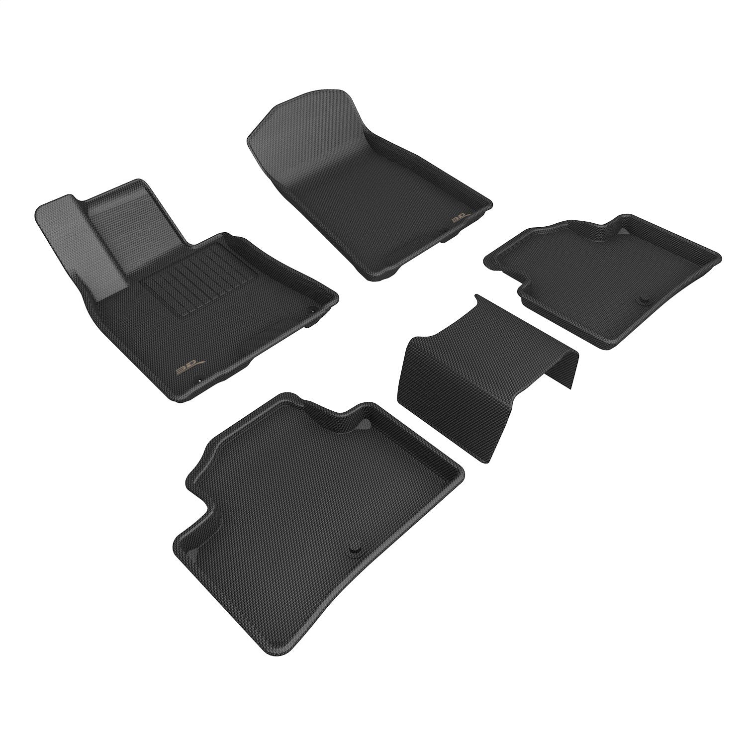 3D MAXpider L1GS01101509 KAGU Floor Mat; Black; 5 pc.; 2 pc. Front Row; 3 pc. 2nd Row; 3D MAXpider L1GS01101509