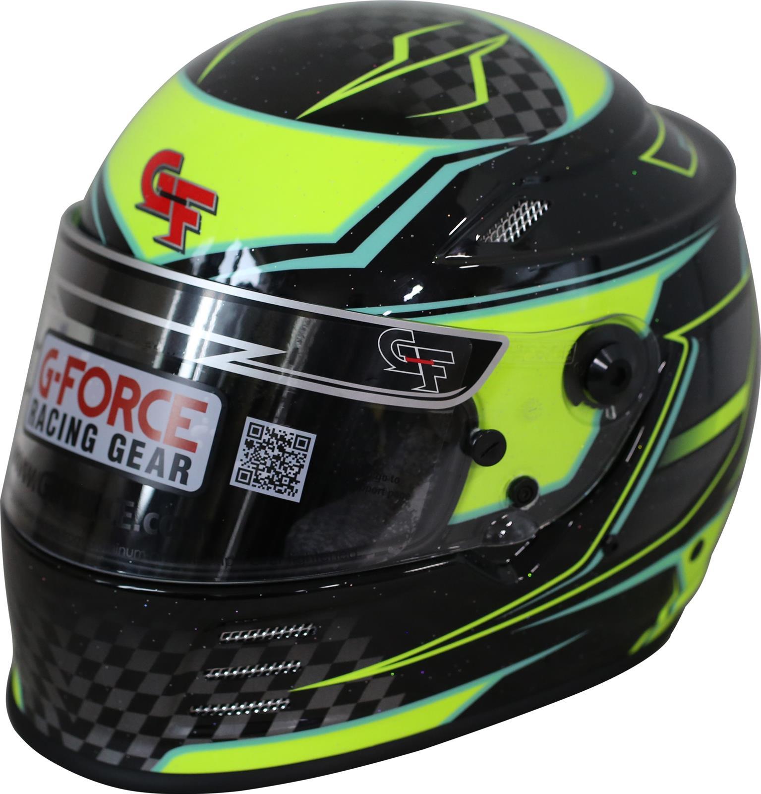 G-FORCE Racing Gear 13005SMLYL HELMET REVO GRAPHICS SML YELLOW SA2020 G-FORCE Racing Gear 13005SMLYL