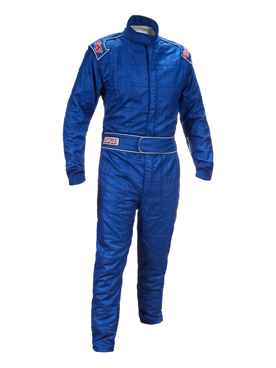 G-FORCE Racing Gear 35451LRGBU Suit G-Limit Large Blue SFI-5 G-FORCE Racing Gear 35451LRGBU