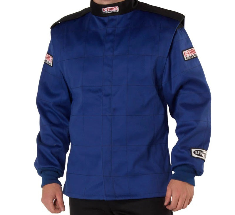 G-FORCE Racing Gear 4126CLGBU Jacket GF125 Child Large Blue G-FORCE Racing Gear 4126CLGBU