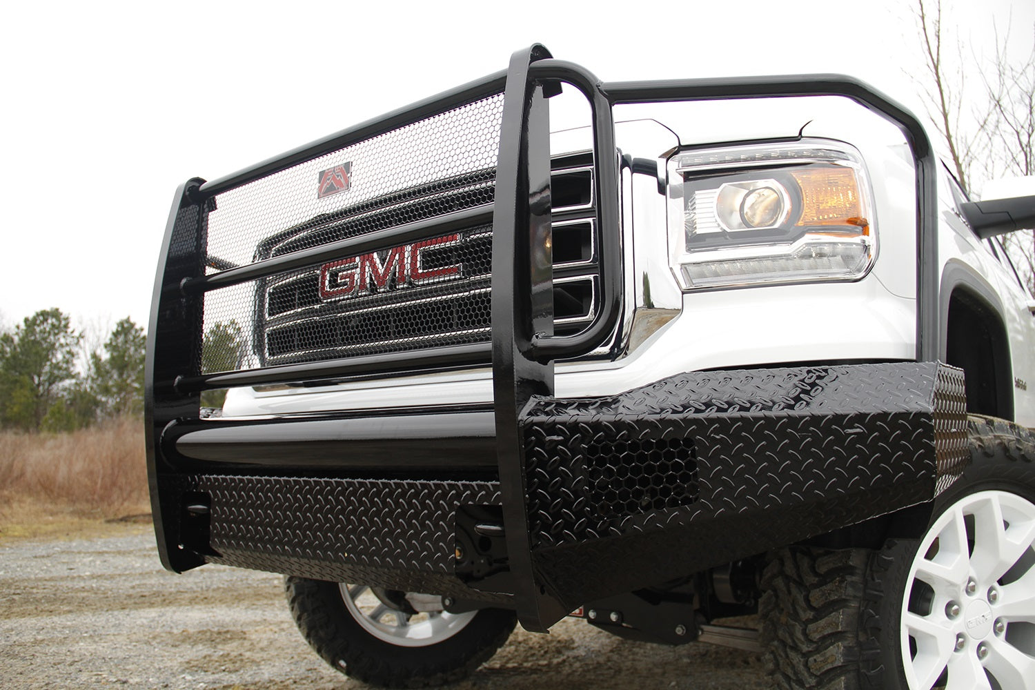 Fab Fours GM07-K2160-1 Black Steel Front Ranch Bumper Fab Fours GM07-K2160-1