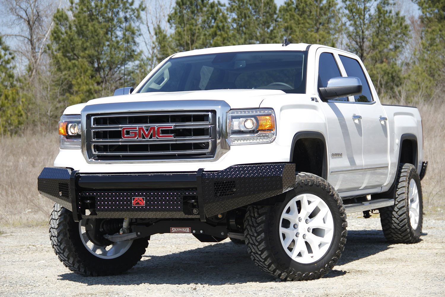 Fab Fours GM07-K2161-1 Black Steel Front Ranch Bumper Fab Fours GM07-K2161-1