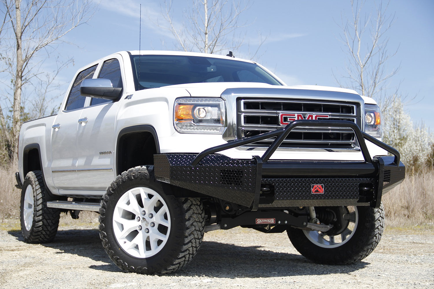 Fab Fours GM07-K2162-1 Black Steel Front Ranch Bumper Fab Fours GM07-K2162-1