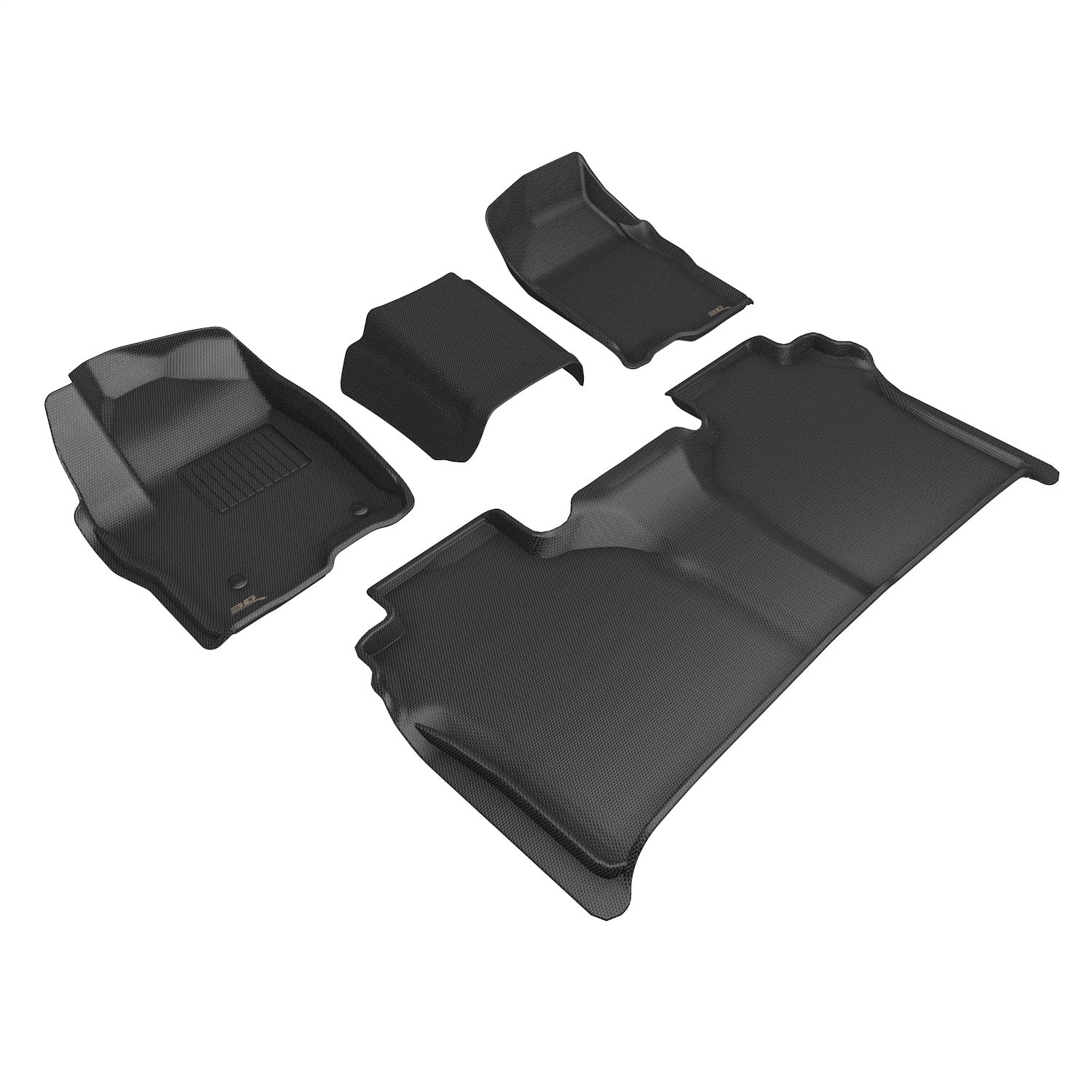 3D MAXpider L1GM03101509 KAGU Floor Mat; Black; 4 pc.; 2 pc. Front Row; 2 pc. 2nd Row; 3D MAXpider L1GM03101509