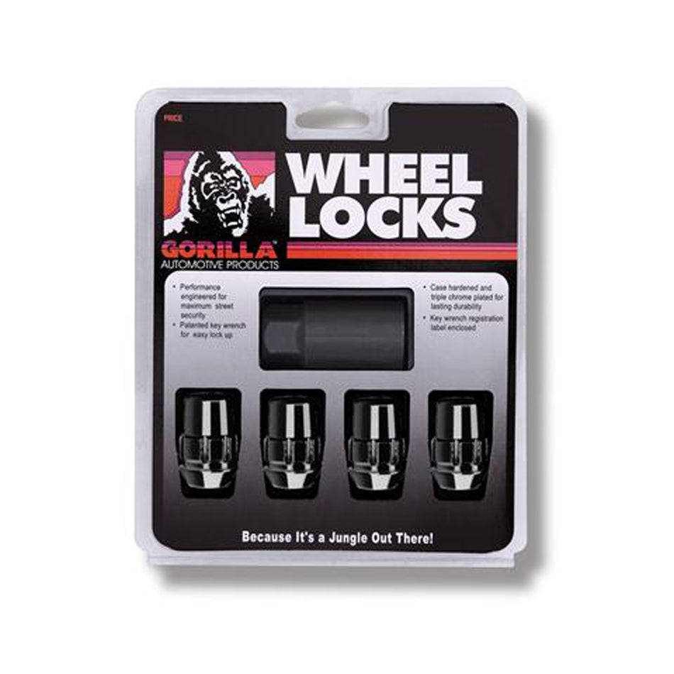 Gorilla Automotive Products 71641NBC Wheel Locks Acorn Black Chrome 14mm x 1.50 4Pack Gorilla Automotive Products 71641NBC