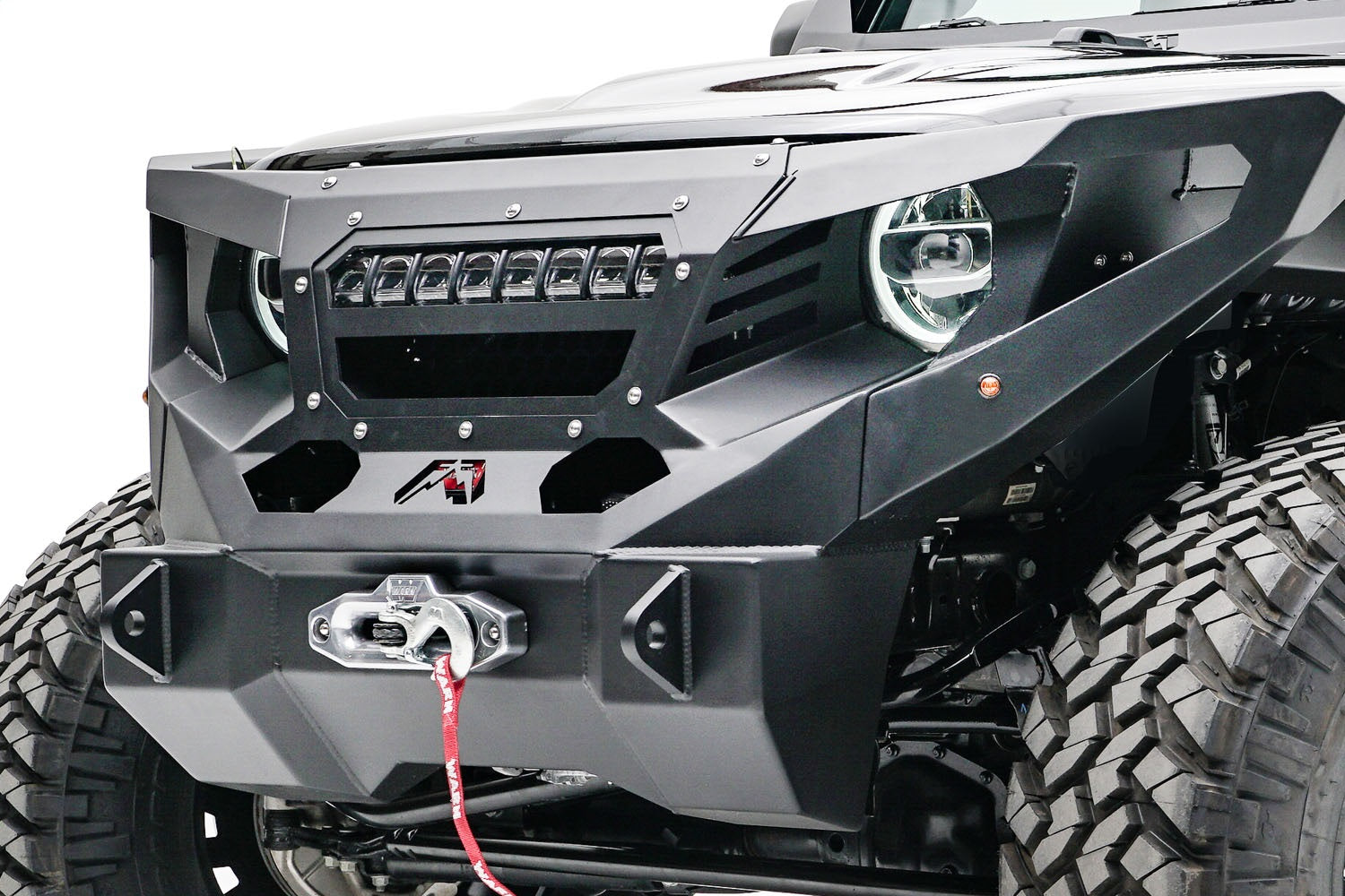 Fab Fours GR4606-B Grumper Light Bar Mount; 20 In. Light Bar; 11 Gauge Steel Construction; Bare; Fab Fours GR4606-B
