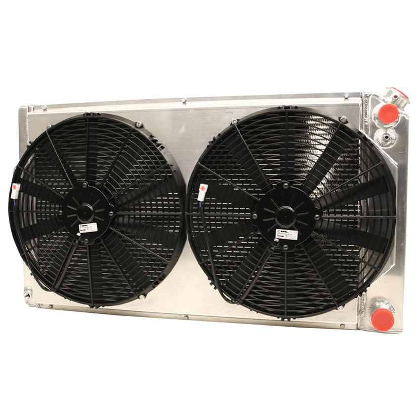 Griffin Radiators CU-00008-LS Radiator Combo Unit GM A & G Body LS Griffin Radiators CU-00008-LS