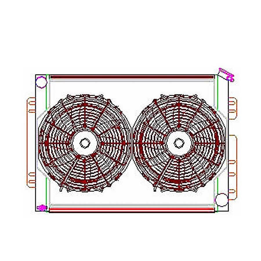 Griffin Radiators CU-00009 Radiator Combo Unit GM A & F Body w/o Trans Clr Griffin Radiators CU-00009