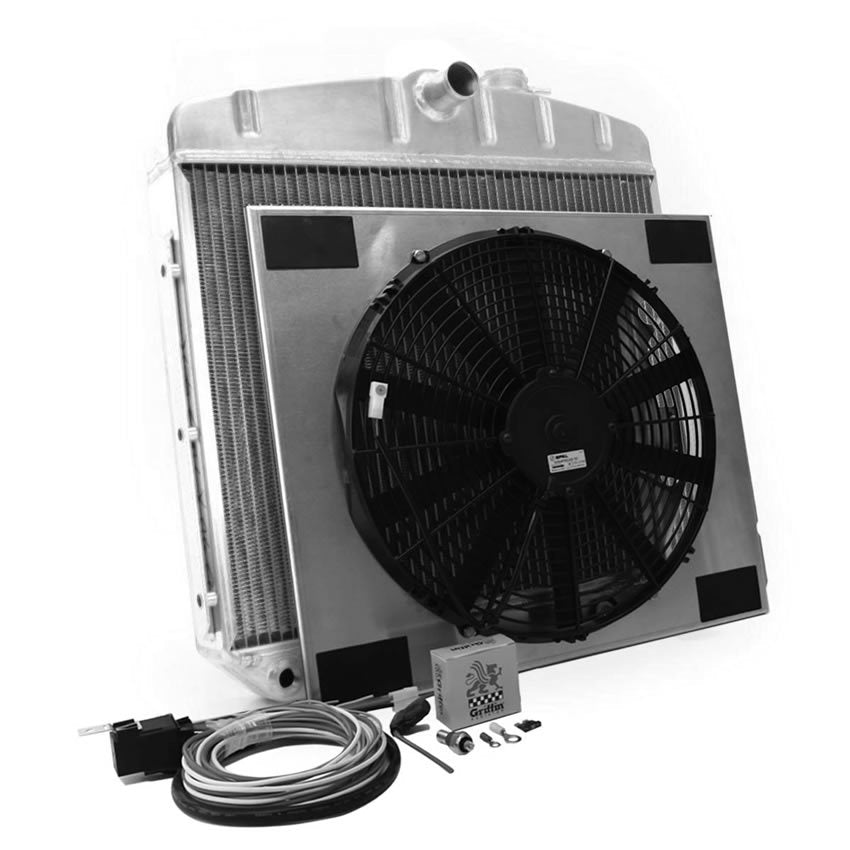 Griffin Radiators CU-70018 Radiator Combo Unit GM 55-57 Chevy Griffin Radiators CU-70018