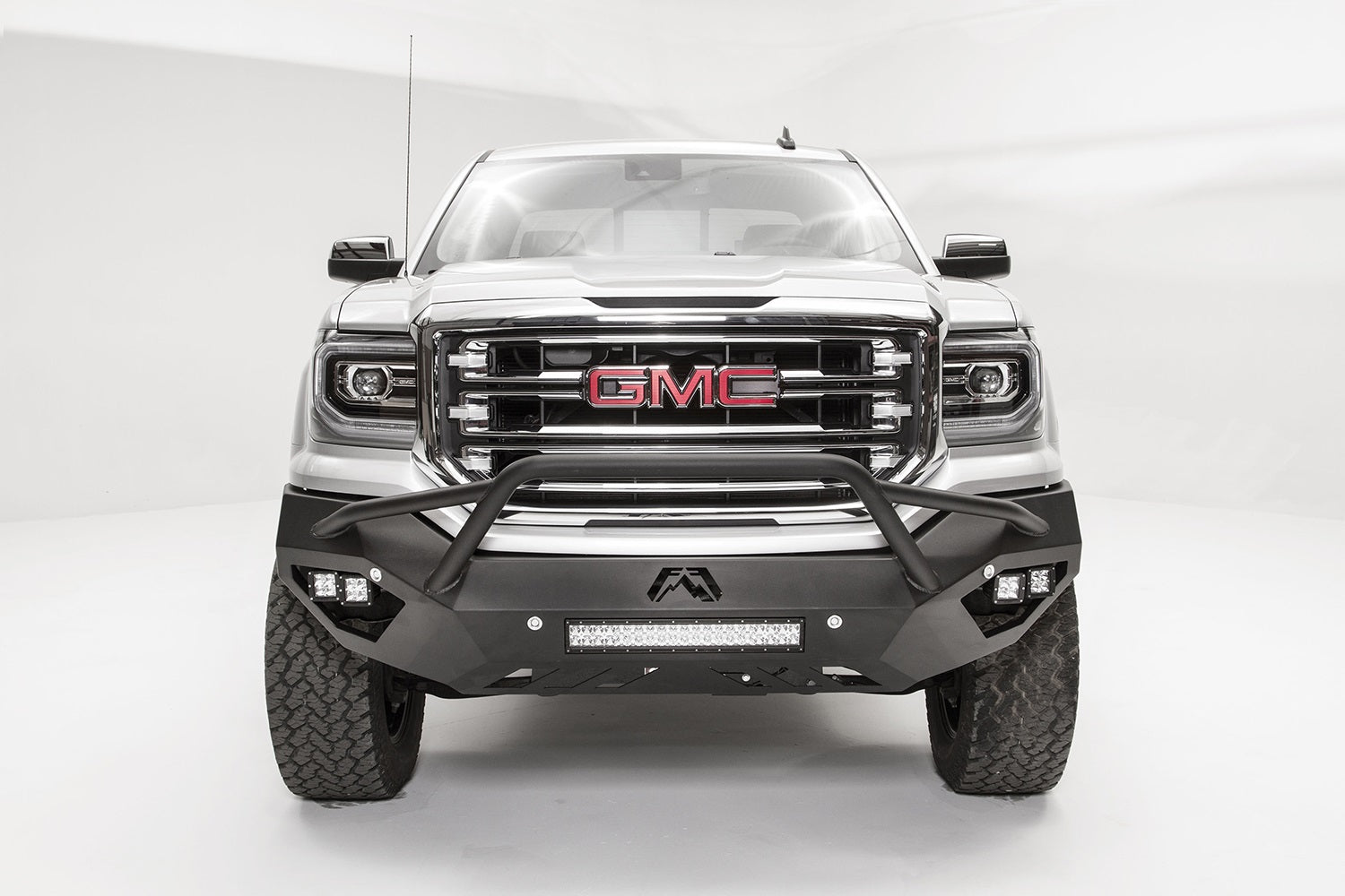 Fab Fours GS16-D3952-B Vengeance Front Bumper; Uncoated/Paintable; Pre-Runner Guard; [AWSL]; Fab Fours GS16-D3952-B
