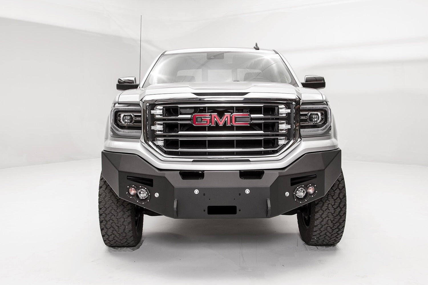 Fab Fours GS16-F3951-B Premium Winch Front Bumper; Uncoated/Paintable; w/No Guard; w/Sensors; [AWSL]; Fab Fours GS16-F3951-B