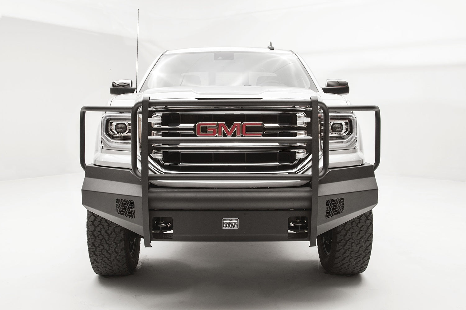 Fab Fours GS16-R3960-1 Elite Front Bumper; 2 Stage Black Powder Coated; w/Full Guard; Fab Fours GS16-R3960-1