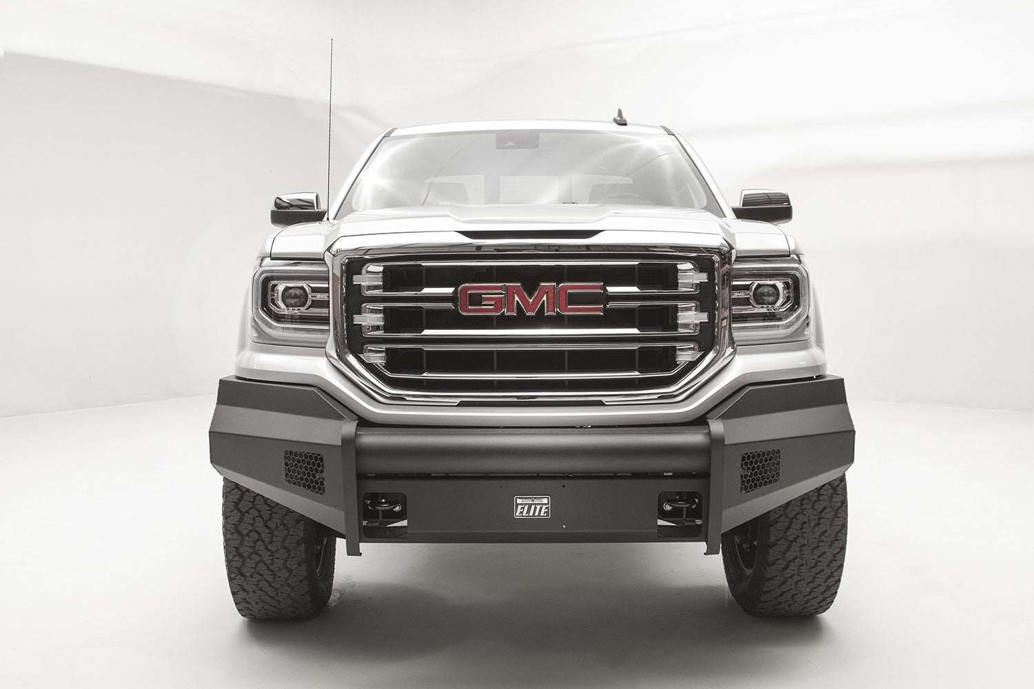 Fab Fours GS16-R3961-1 Elite Front Bumper; 2 Stage Black Powder Coated; w/No Guard; Fab Fours GS16-R3961-1