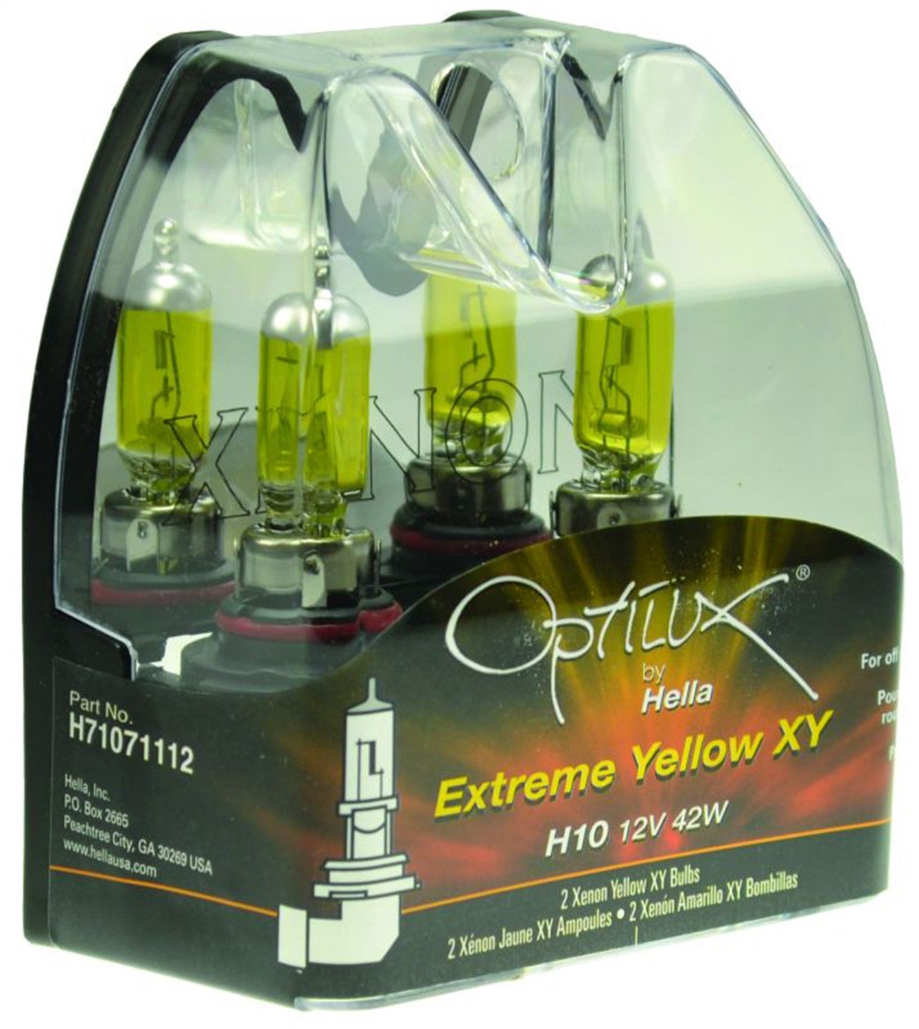 Hella H71071112 HELLA H10 Design Series Halogen Light Bulb; Twin Pack Hella H71071112