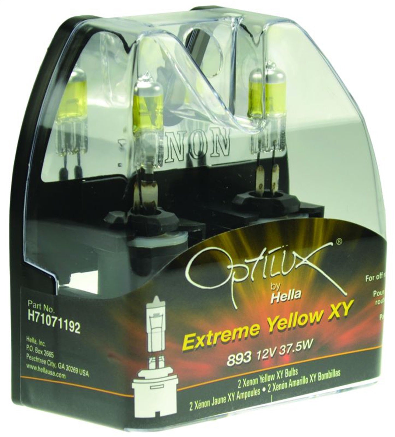 Hella H71071192 HELLA 893 Design Series Halogen Light Bulb; Twin Pack Hella H71071192