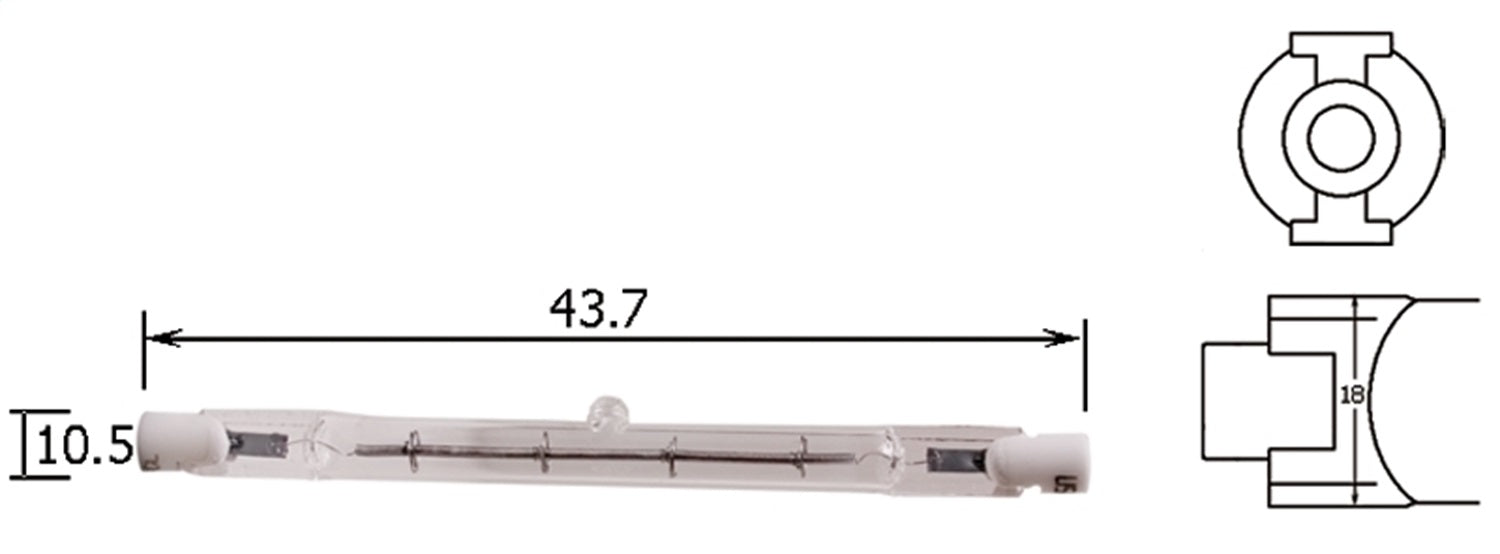 Hella H83010051 BULB IND RSC 120V 500W Hella H83010051