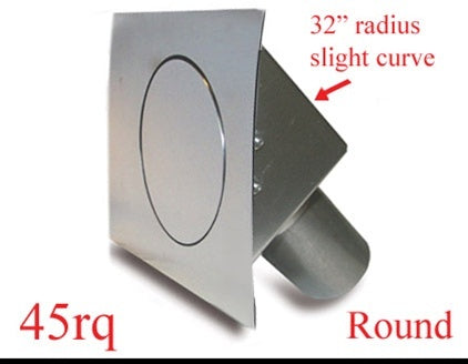 Hagan Street Rod FD45RQ Round Quarter Panel Fuel Door Hinged On Left Hagan Street Rod FD45RQ