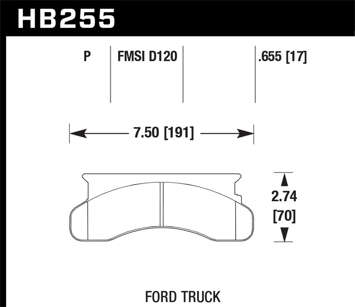 Hawk Performance HB255P.655 SuperDuty Disc Brake Pad; 0.655 Thickness; Hawk Performance HB255P.655