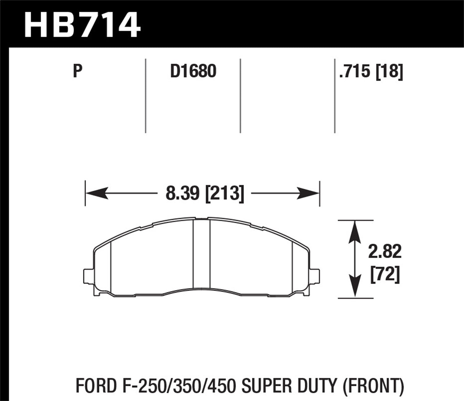 Hawk Performance HB714P.715 SuperDuty Disc Brake Pad; 0.715 Thickness; Hawk Performance HB714P.715