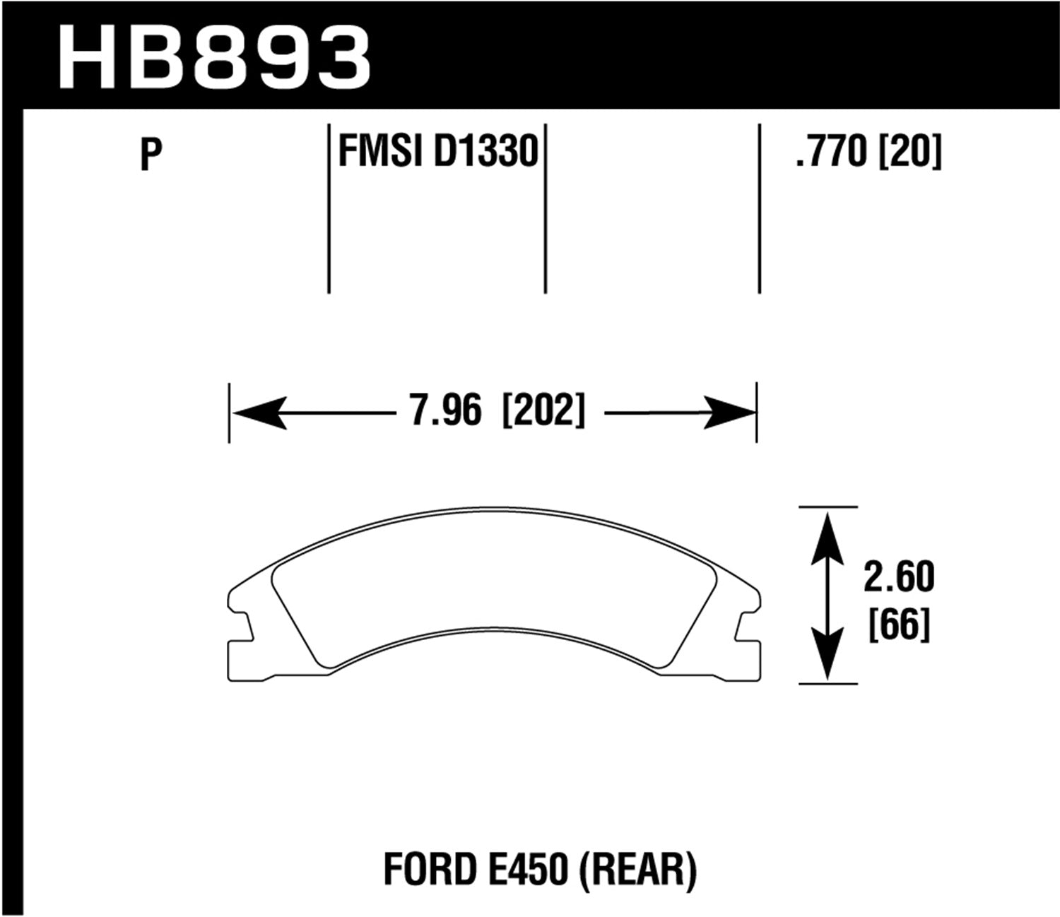 Hawk Performance HB893P.770 SuperDuty Disc Brake Pad; 0.770 Thickness; Hawk Performance HB893P.770