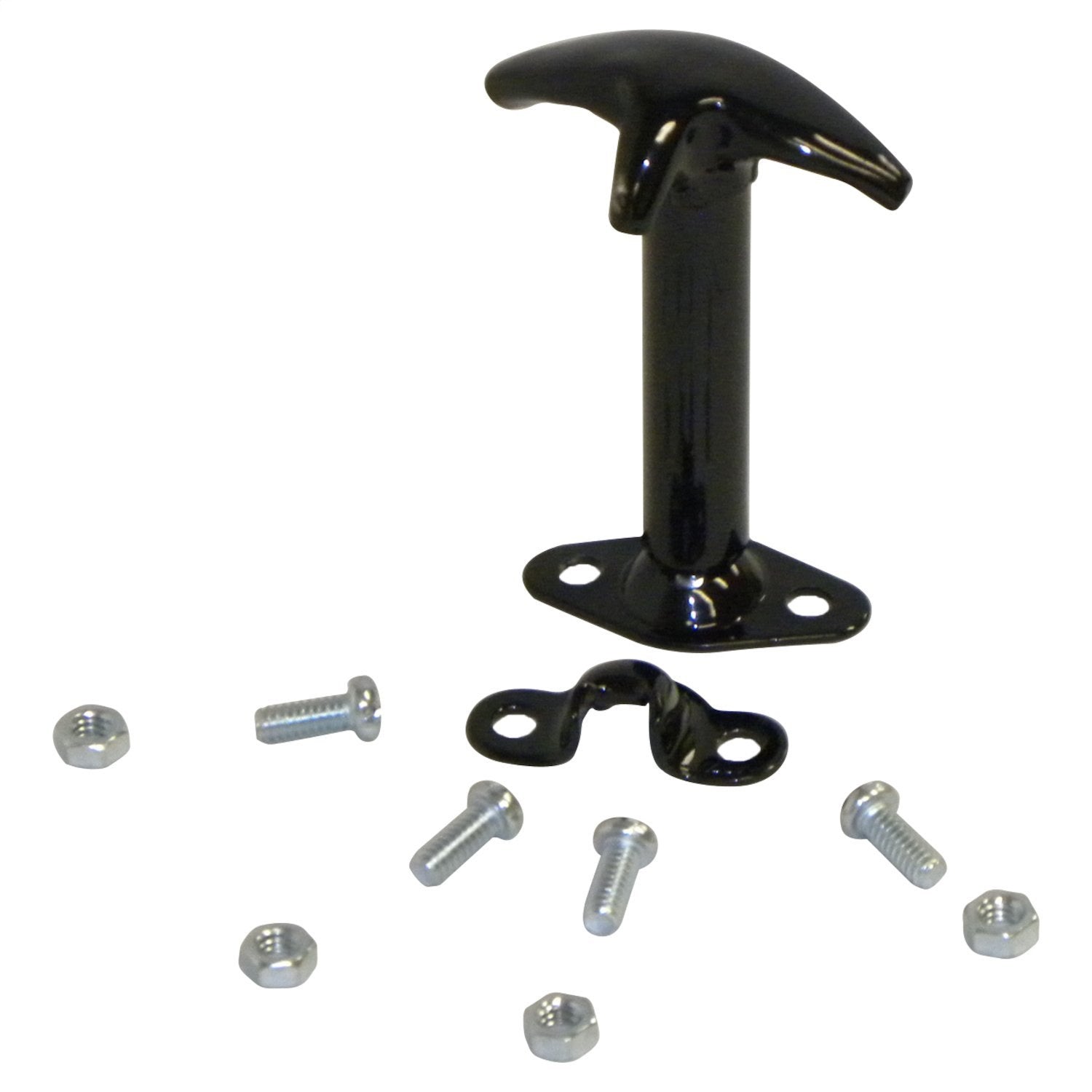 Crown Automotive Jeep Replacement HC2 Hood Catch Kit; Front; Left or Right; Metal; Black; Crown Automotive Jeep Replacement HC2