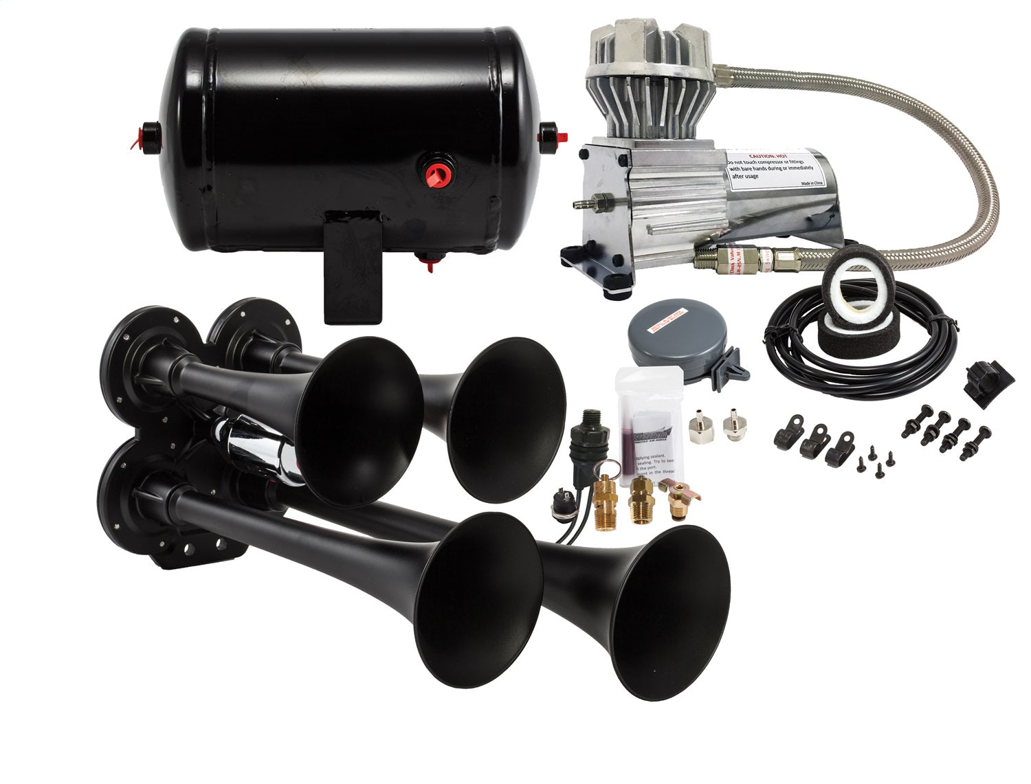 Kleinn Automotive Air Horns HK4-1 Pro Blaster™ Quad Air Horn Kit Kleinn Automotive Air Horns HK4-1