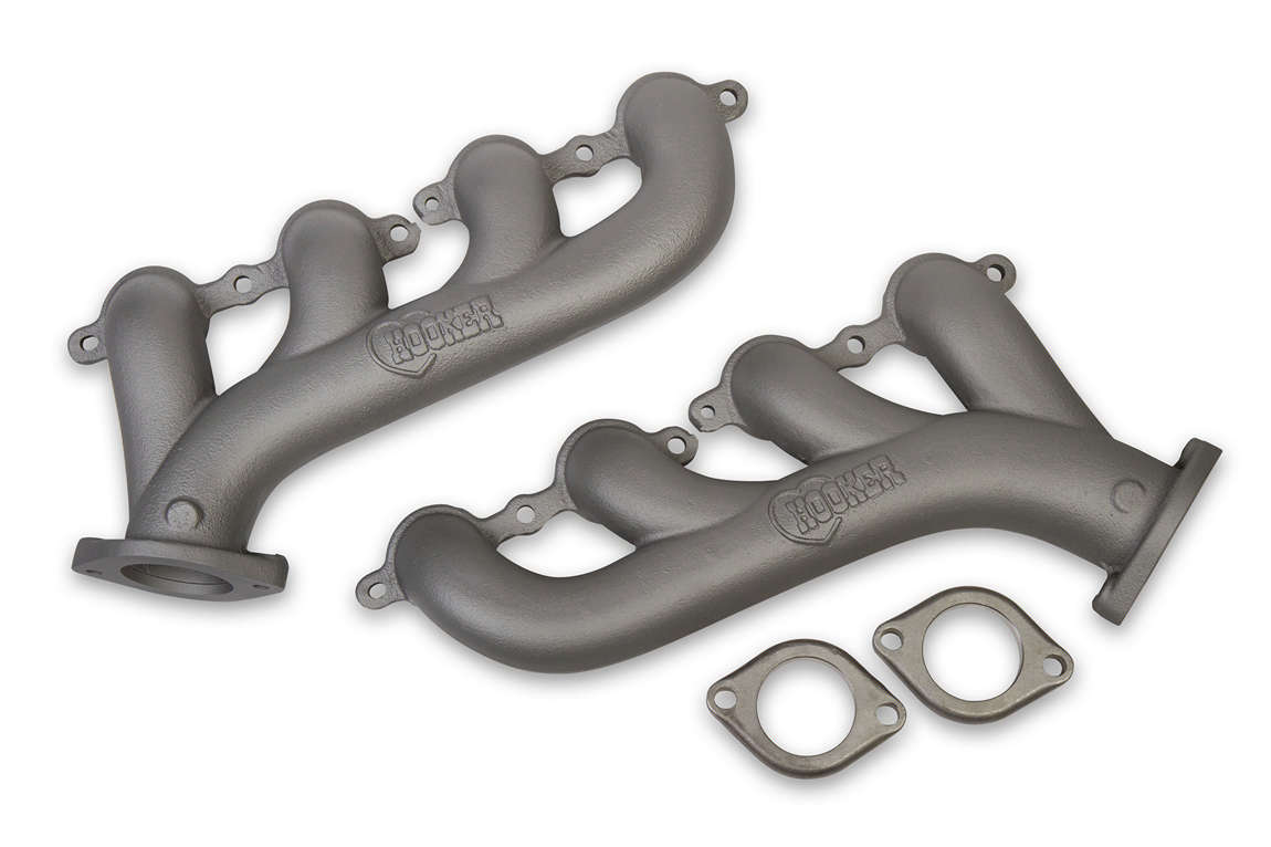Hooker 8501-5HKR GM LS Cast Iron Exhaust Manifolds Gray Finish Hooker 8501-5HKR