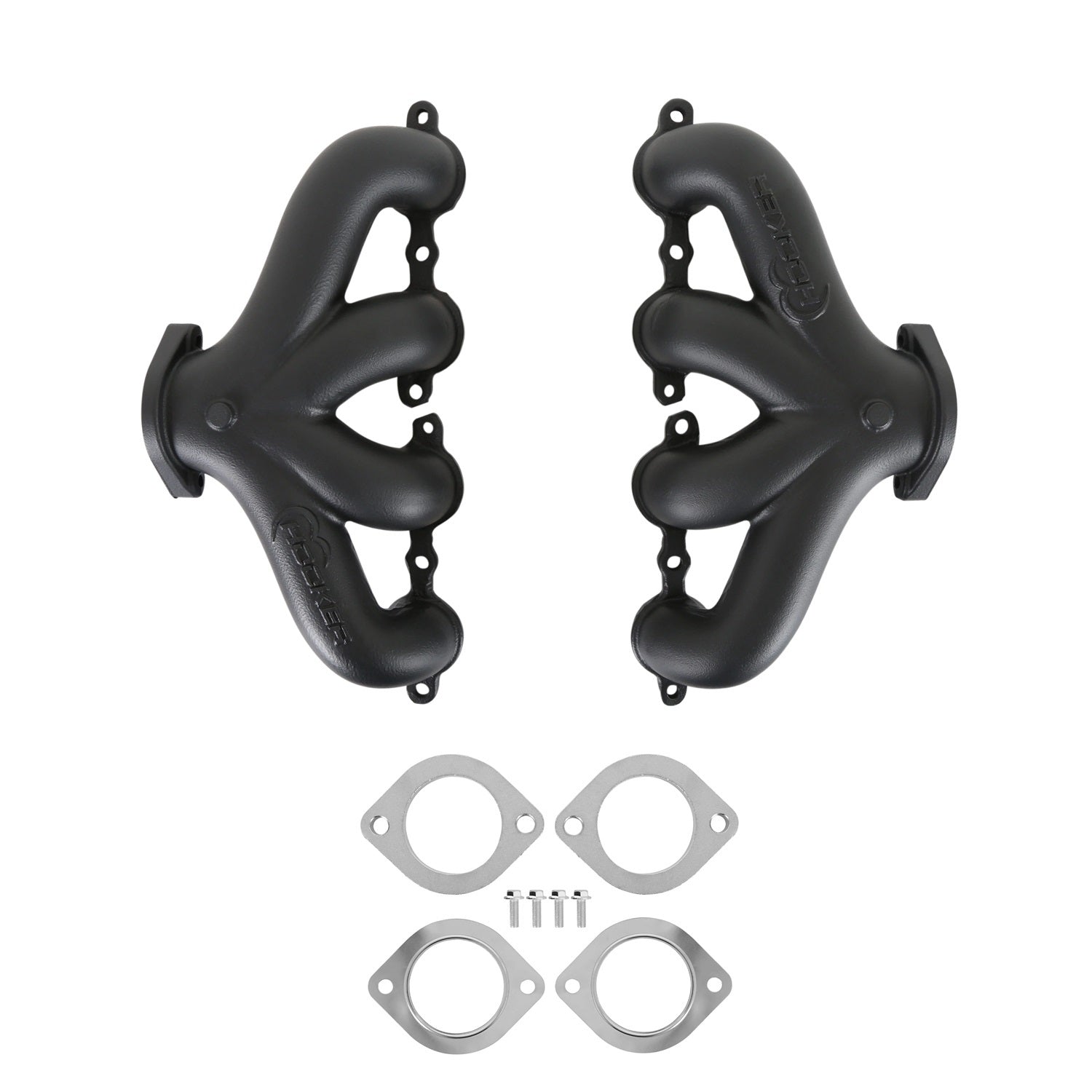 Hooker 8504-3HKR Exhaust Manifold Set GM LS - Center Dump Hooker 8504-3HKR