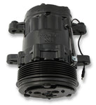 Holley 199-104 A/C Compressor; SD7 Sanden; Uses R-134A; Black; Holley 199-104