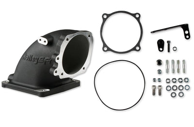 Holley EFI 300-249BK Intake Elbow Ford 5.0L W/4500 TB Flange Black Holley EFI 300-249BK