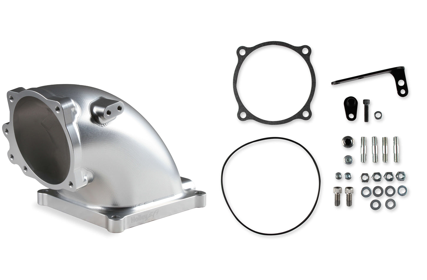 Holley EFI 300-254 Billet Elbow Kit Ford 5.0L to 4500 - Silver Holley EFI 300-254