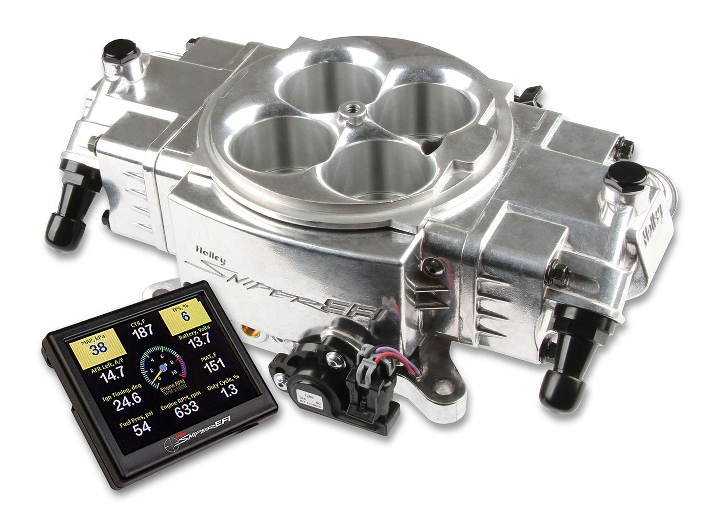 Holley EFI 550-870 Sniper EFI Stealth 4150 Shiny Finish Holley EFI 550-870