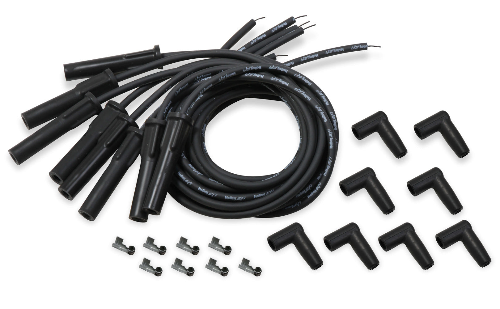 Holley EFI 561-113 Spark Plug Wire Set Univ GM LS Cut to Fit - Black Holley EFI 561-113