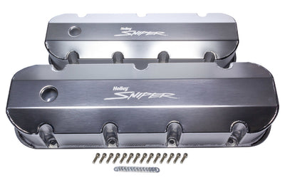 Holley 890004 Sniper Fabricated Valve Covers  BBC Tall Holley 890004
