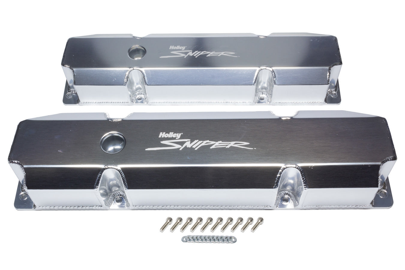 Holley 890005 Sniper Fabricated Valve Covers  BBM Tall Holley 890005