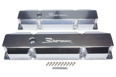 Holley 890005 Sniper Fabricated Valve Covers  BBM Tall Holley 890005