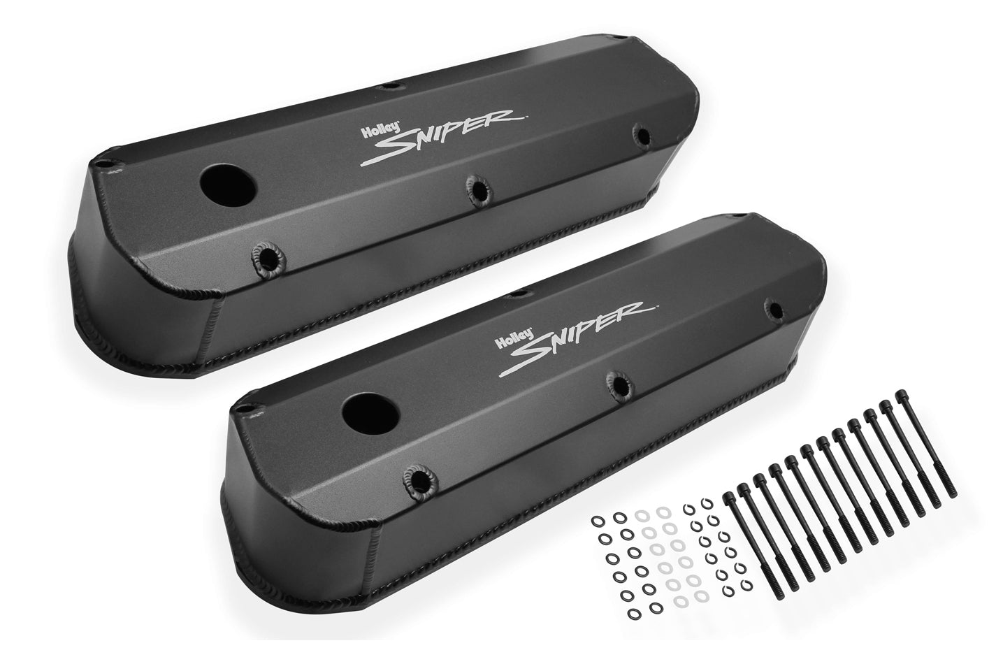 Holley 890012B Aluminum Valve Cover Set Holley 890012B