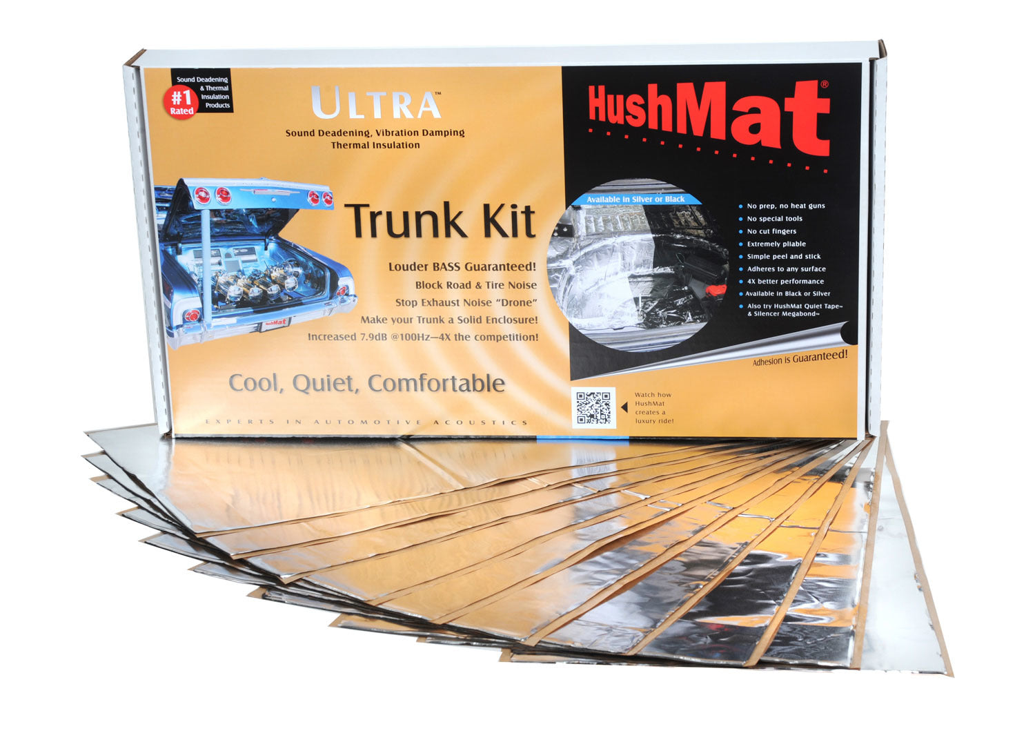Hushmat 10301 Ultra Trunk Kit- 10 pc 12in.x23in. Silver Hushmat 10301