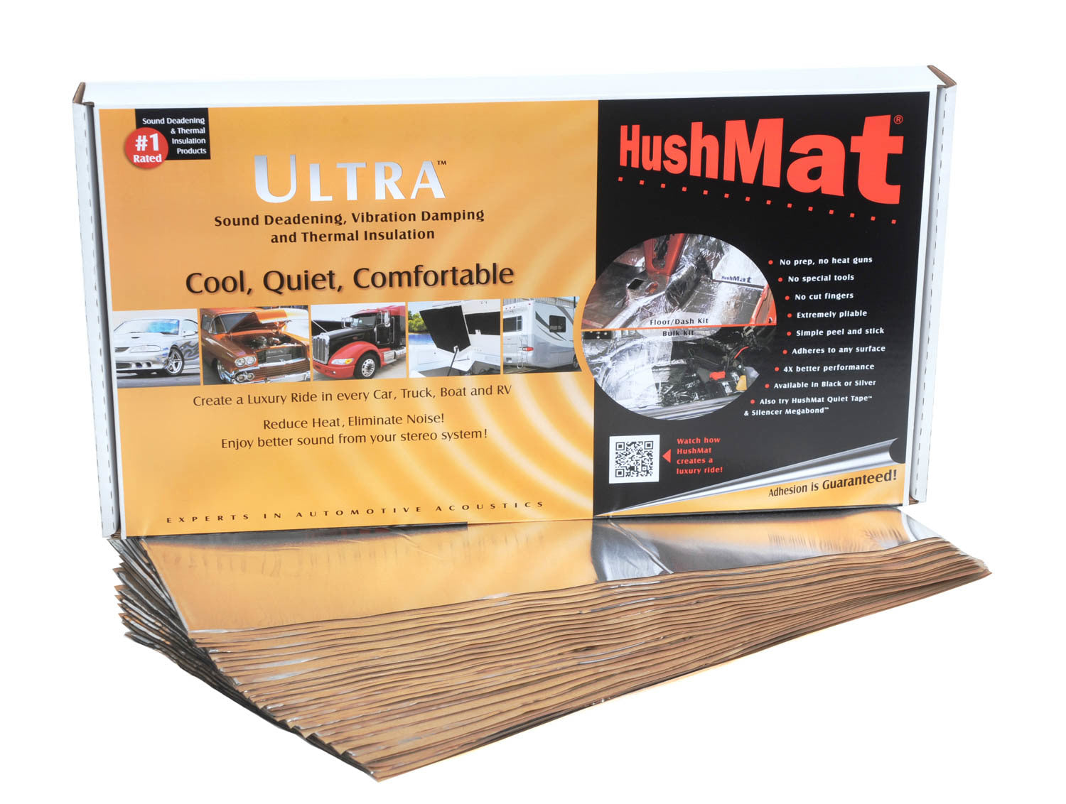 Hushmat 10401 Ultra Floor/Dash Kit- 20 pc 12in.x23in. Silver Hushmat 10401