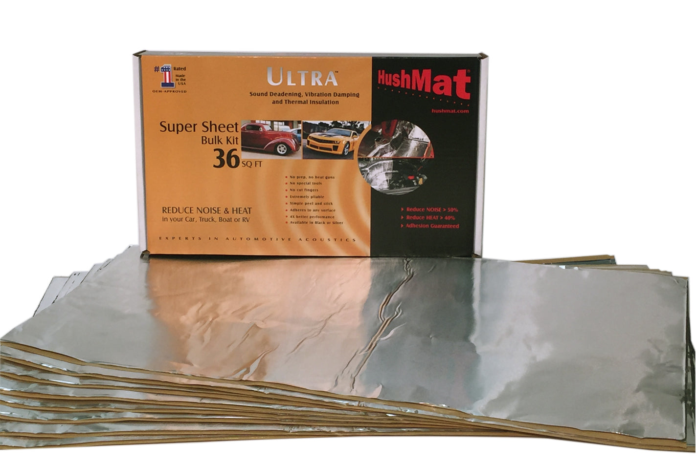 Hushmat 10801 Super Bulk Kit  Contains (9) 18in x 32in Silver Hushmat 10801