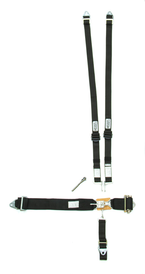 Hooker Harness 51110 5-Pt Harness HANS Alum. LL Ratchet Adj Black Hooker Harness 51110