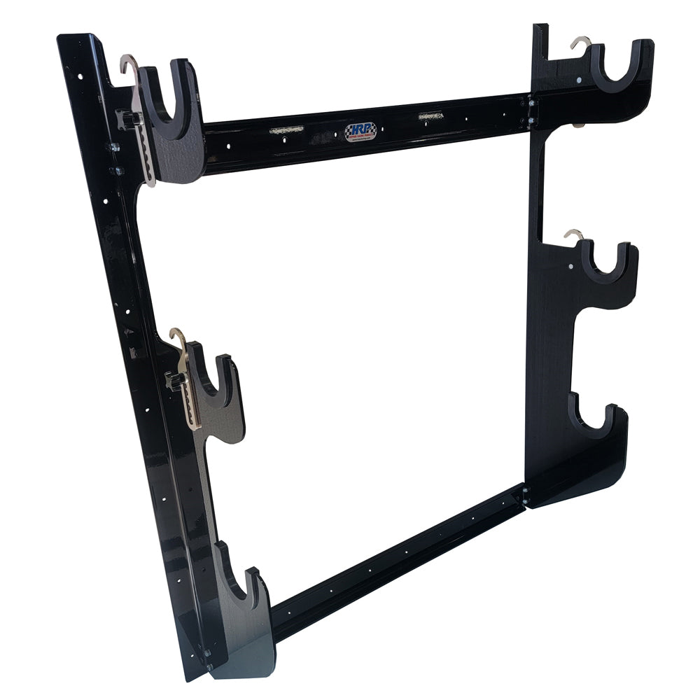 Hepner Racing Products HRP6776-BLK Axle Rack Wall Mount 1 Rear and 2 Fronts Blk Hepner Racing Products HRP6776-BLK
