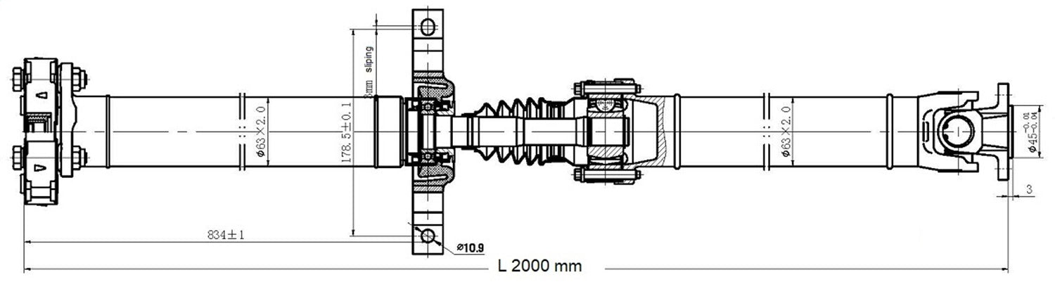 DSS HY-806 Drive Shaft Assembly DSS HY-806