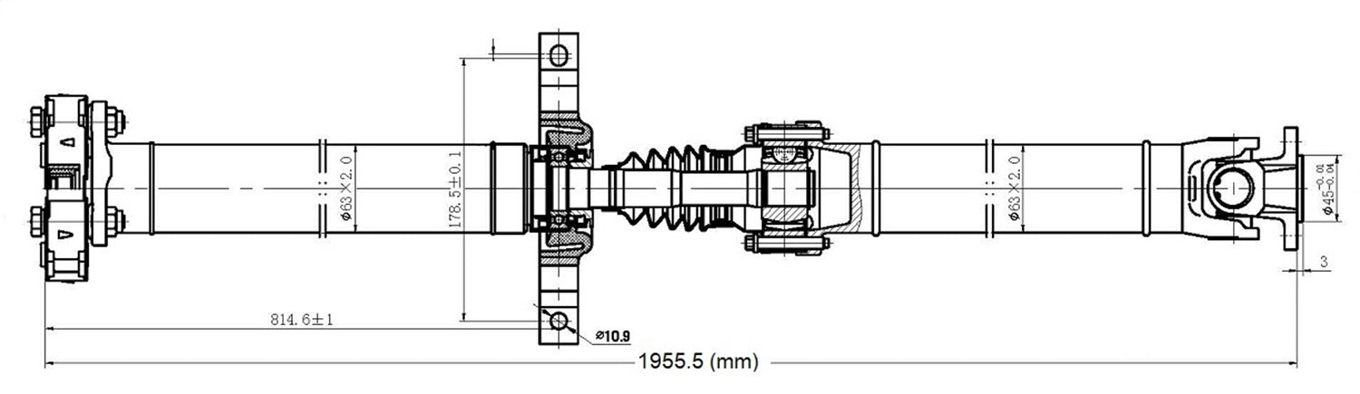 DSS HY-807 Drive Shaft Assembly DSS HY-807