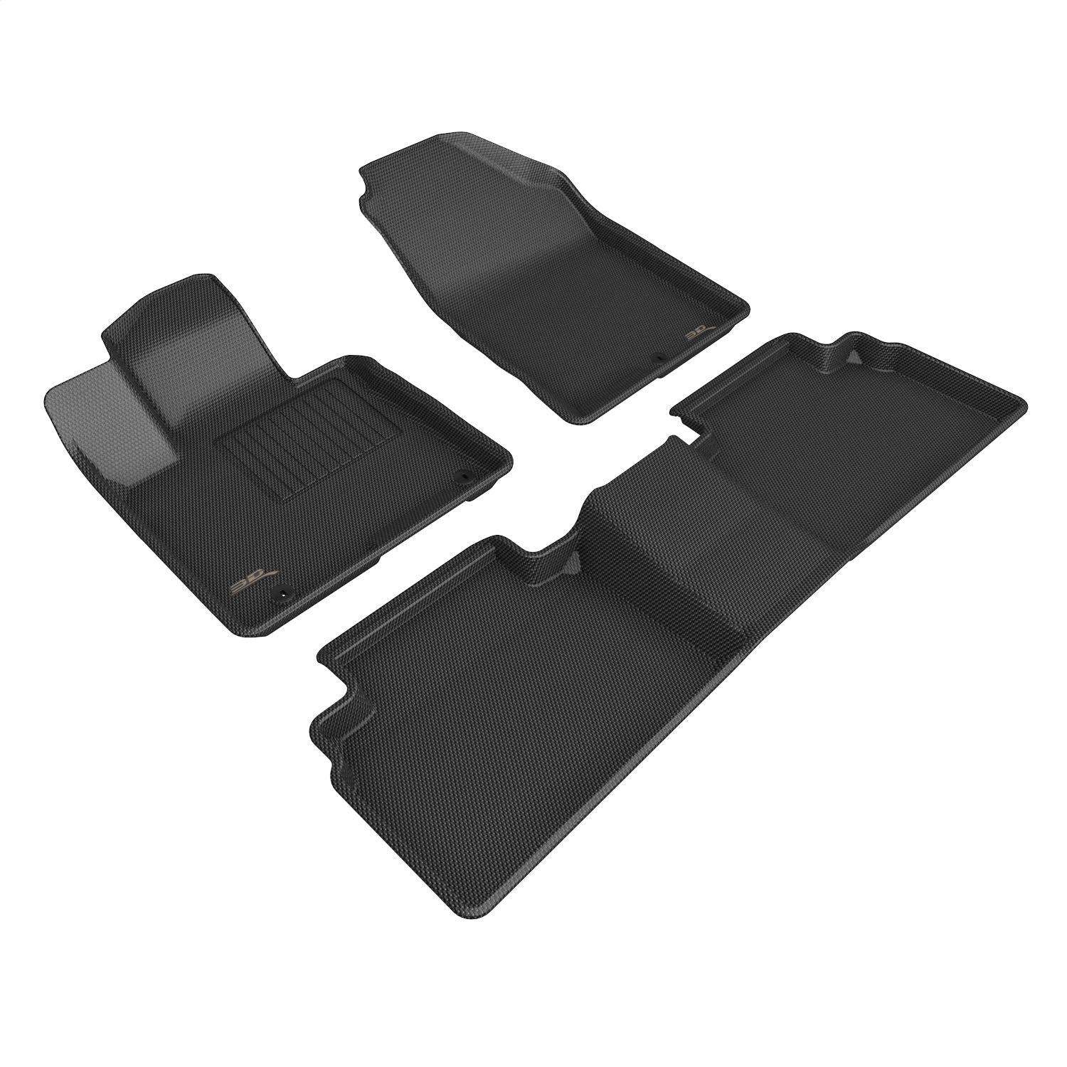 3D MAXpider L1HY12801509 KAGU Floor Mat; Black; 5 pc.; 2pc. Front Row; 3 pc. 2nd Row; 3D MAXpider L1HY12801509