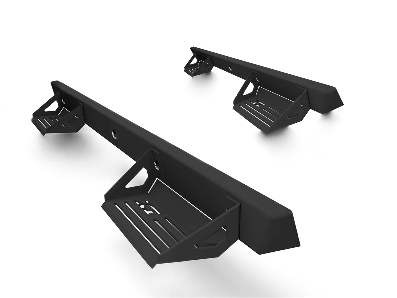ICI 840121412920 Alumilite Side-Steps; w/ Bolt-On Hoop Steps; Incl. Brackets And Hardware; ICI 840121412920